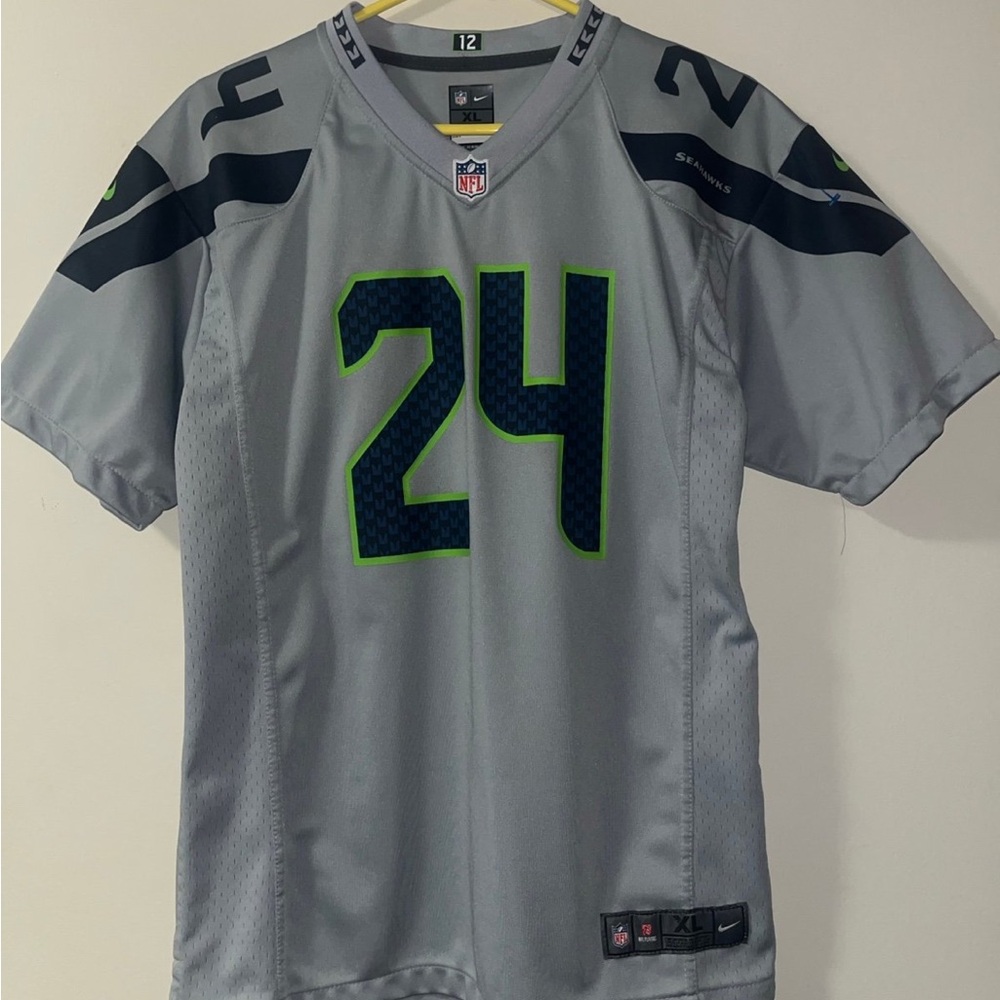 Nike NFL On Field Seattle Seahawks Marshawn Lynch Away Jersey~Youth XL/Men’s Med